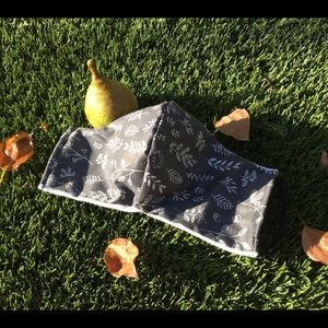 Handmade Grey Autumn Print Face Mask